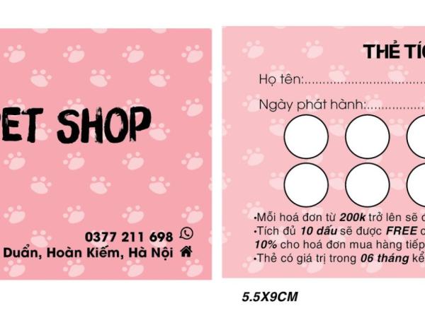 In thẻ tích điểm - Bí quyết giữ chân khách hàng hiệu quả