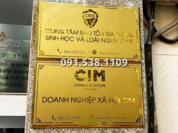 Gia công logo - biển hiệu inox ăn mòn sơn màu giá rẻ tại Hà Nội