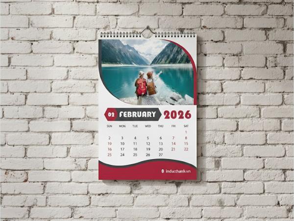 In lịch treo tường giá rẻ – Quà tặng doanh nghiệp Tết 2026