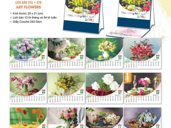 In Lịch Để Bàn Chữ A, M Theo Yêu Cầu Tại Hà Nội