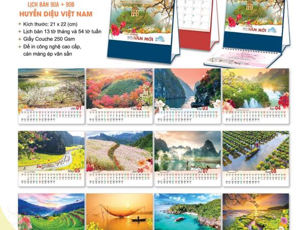 In Lịch Để Bàn Chữ A, M Theo Yêu Cầu Tại Hà Nội