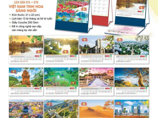 In Lịch Để Bàn Chữ A, M Theo Yêu Cầu Tại Hà Nội