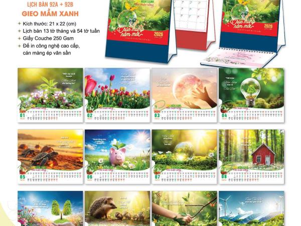 In Lịch Để Bàn Chữ A, M Theo Yêu Cầu Tại Hà Nội