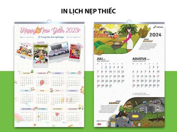 In Lịch Nẹp Thiếc Giá Rẻ - Uy Tín Tại Hà Nội