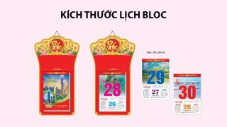 Các kích thước lịch bloc phổ biến và cách chọn phù hợp nhất