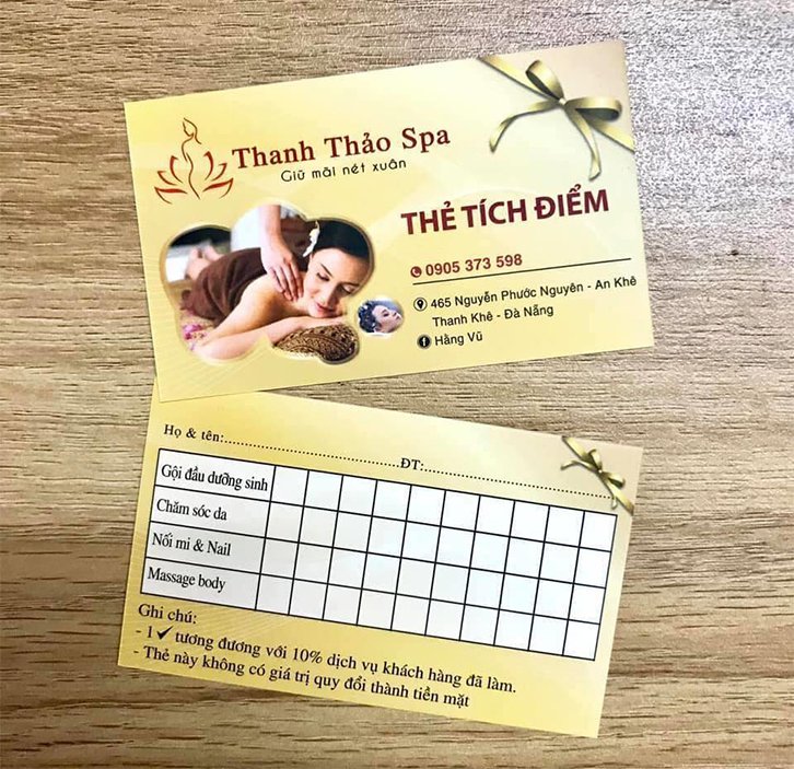 Thẻ tích điểm spa