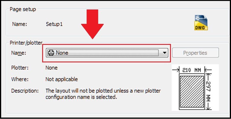 Cách in khổ giấy A0 trong AutoCad 1