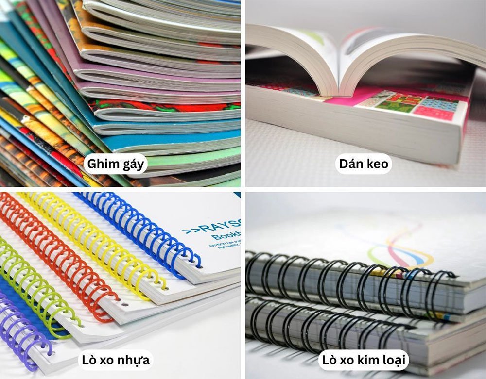 Các loại hình thức gia công sau khi in sách
