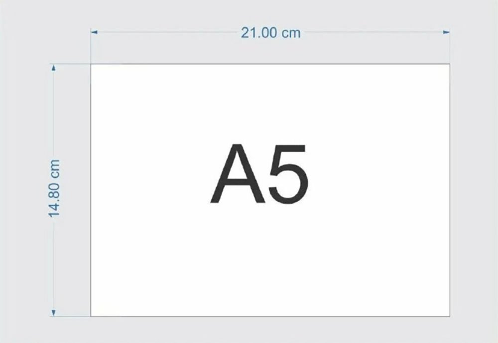 Kích thước khổ giấy A5 theo tiêu chuẩn ISO 216