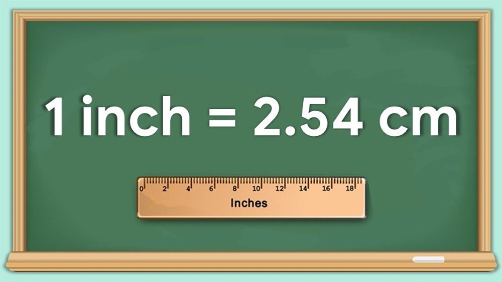 Giá trị quy đổi cơ bản inch sang cm