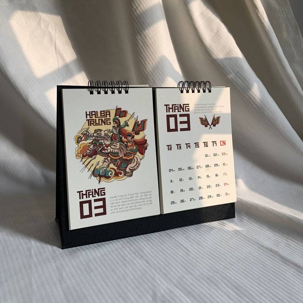 Lịch để bàn chữ A