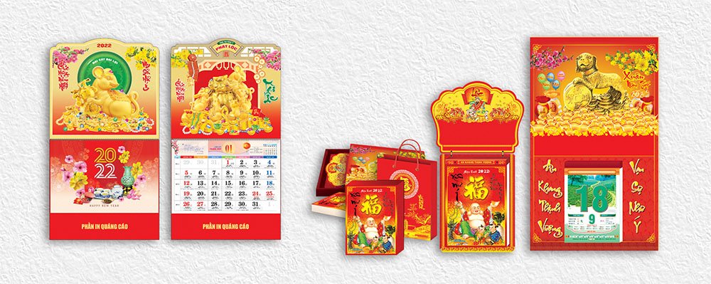 Phân loại lịch treo tường theo cách đóng quyển