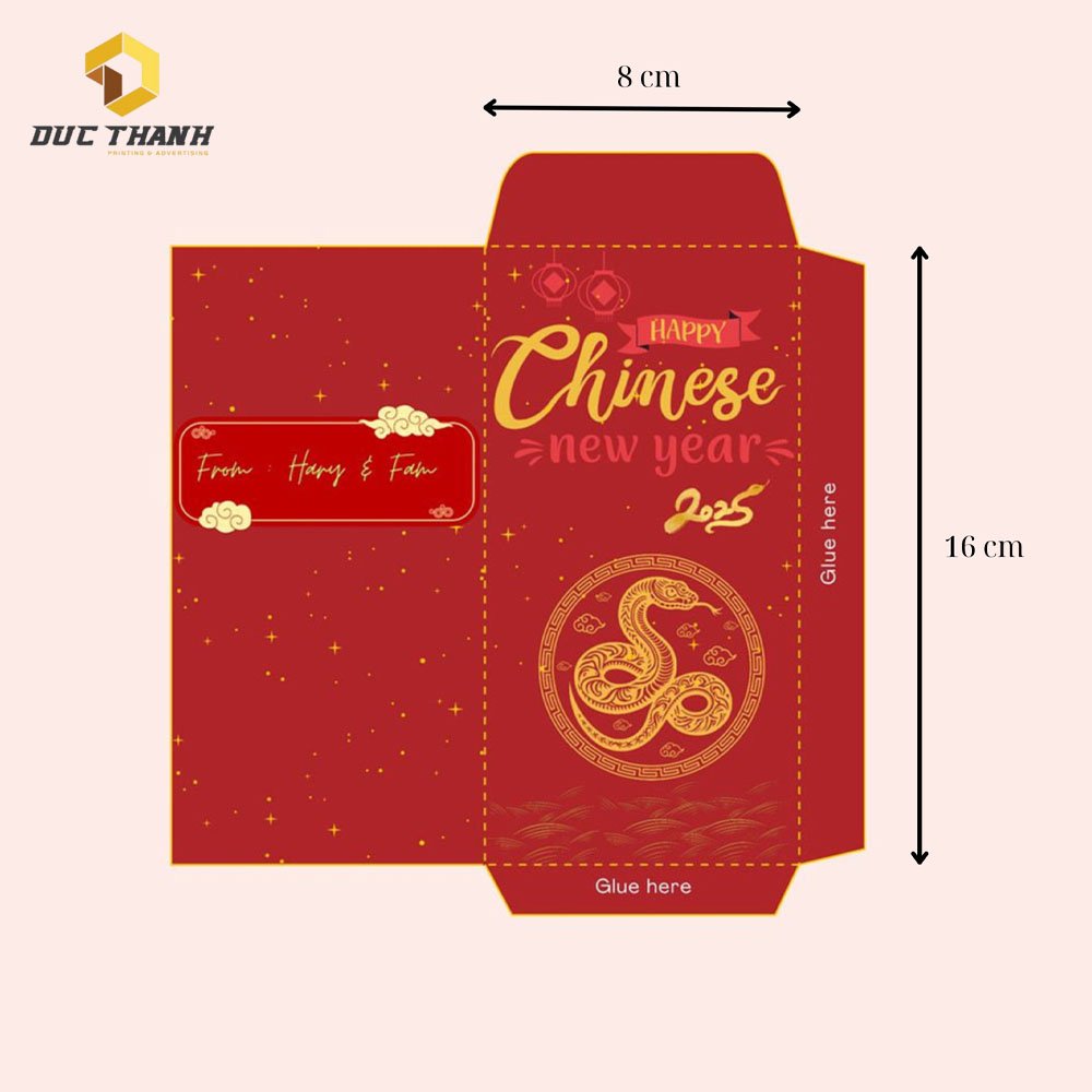 Kích thước in bao lì xì phổ biến nhất hiện nay