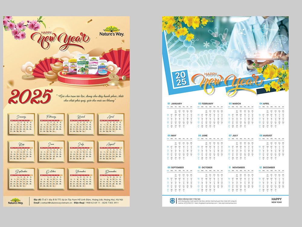 Lịch treo tường 1 tờ