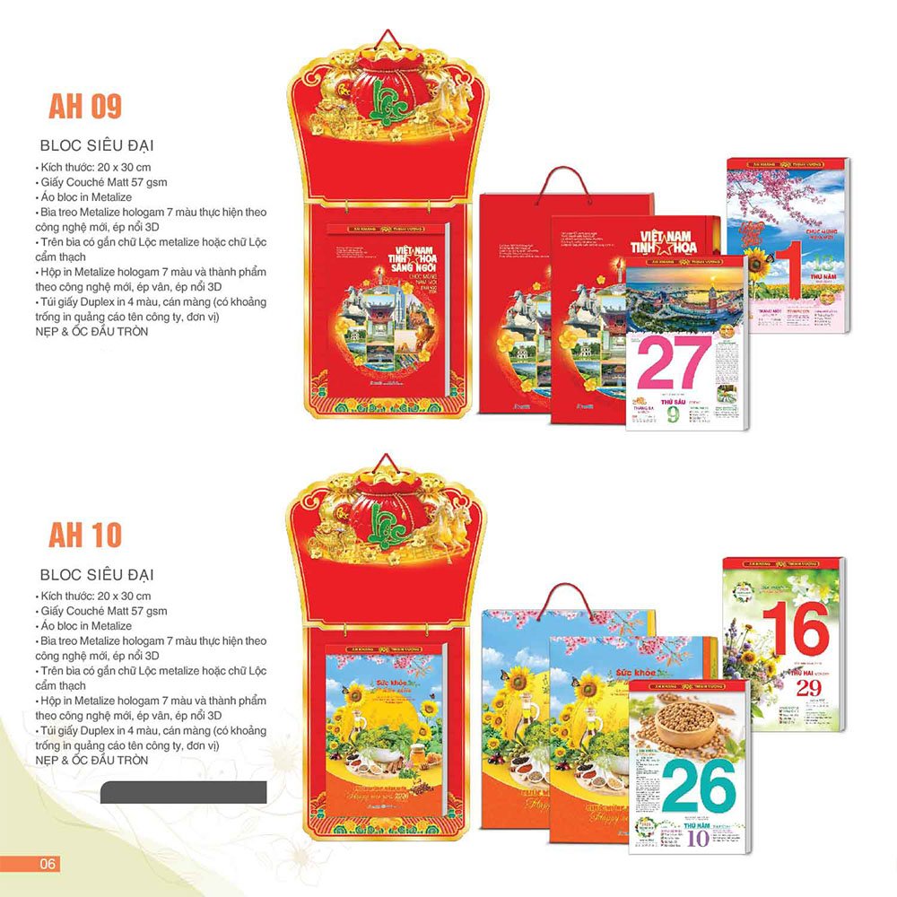 Lịch bloc đại – siêu đại (cao cấp, độc quyền)