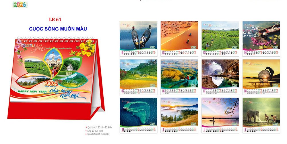 Mẫu lịch để bàn 2026 48