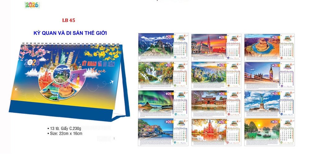 Mẫu lịch để bàn 2026 49