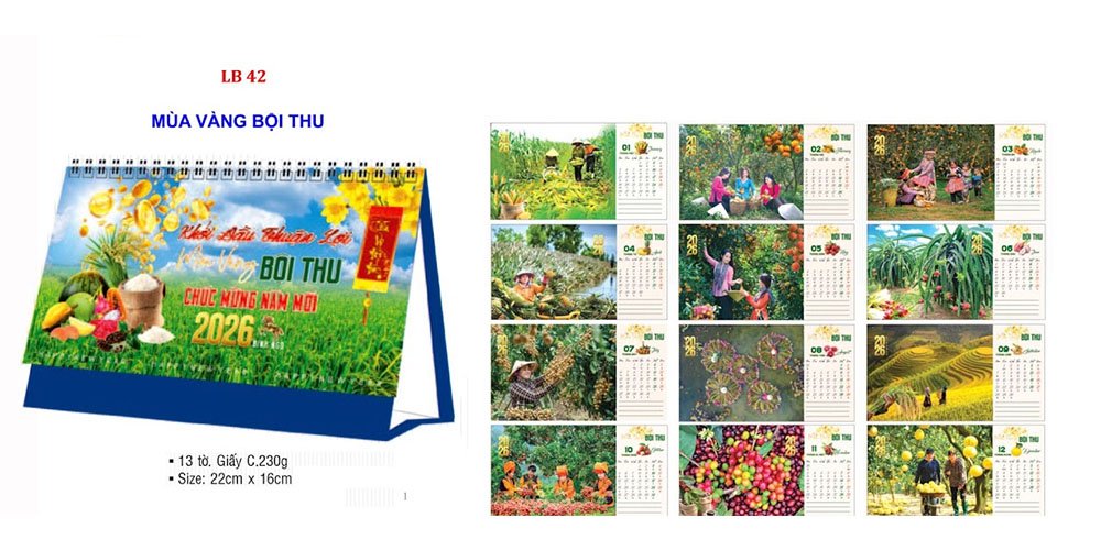 Mẫu lịch để bàn 2026 45