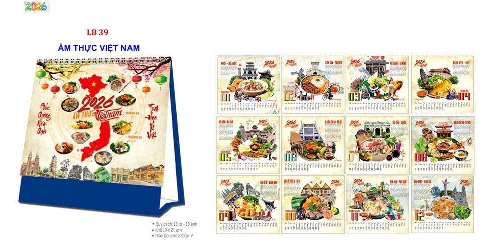 Mẫu lịch để bàn 2026 38