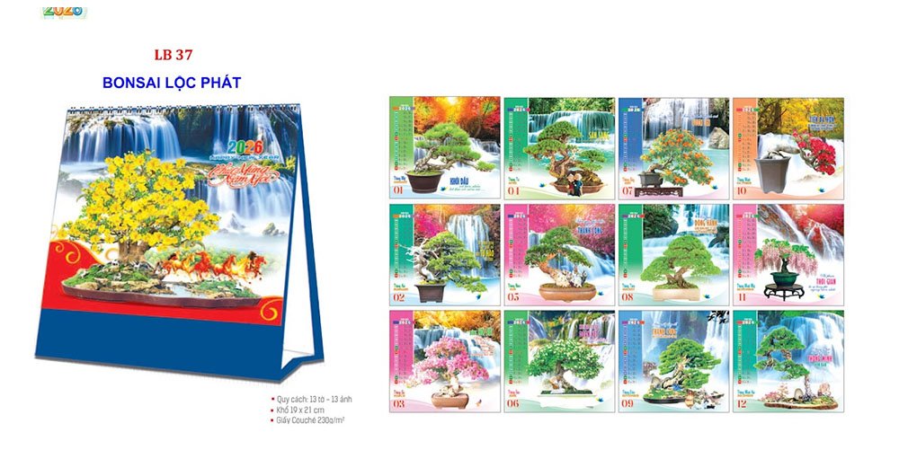 Mẫu lịch để bàn 2026 35