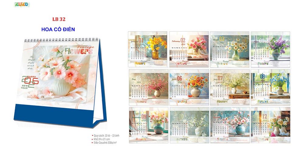 Mẫu lịch để bàn 2026 32