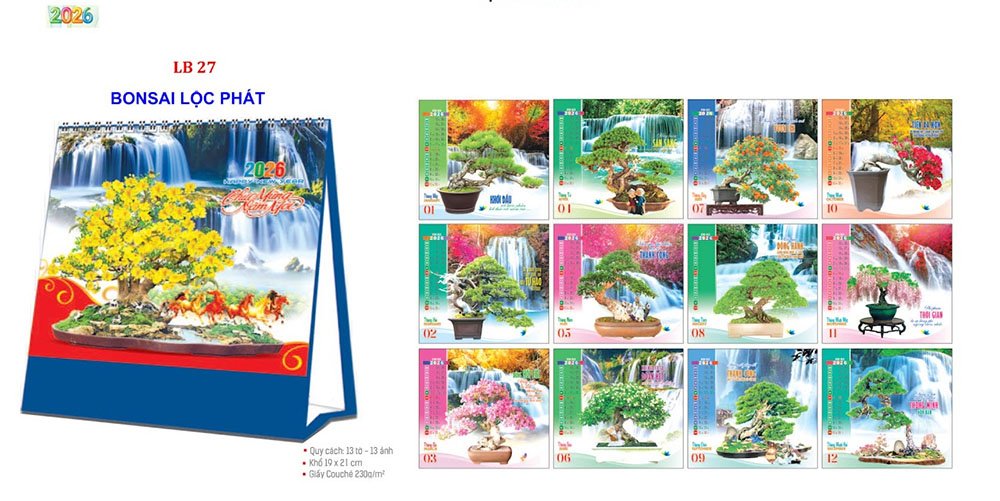 Mẫu lịch để bàn 2026 31