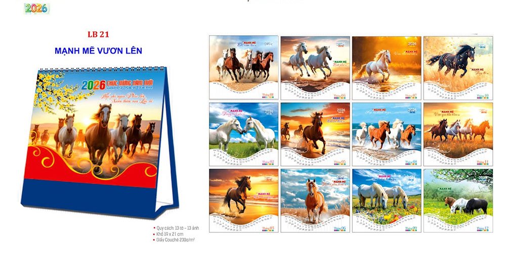 Mẫu lịch để bàn 2026 18