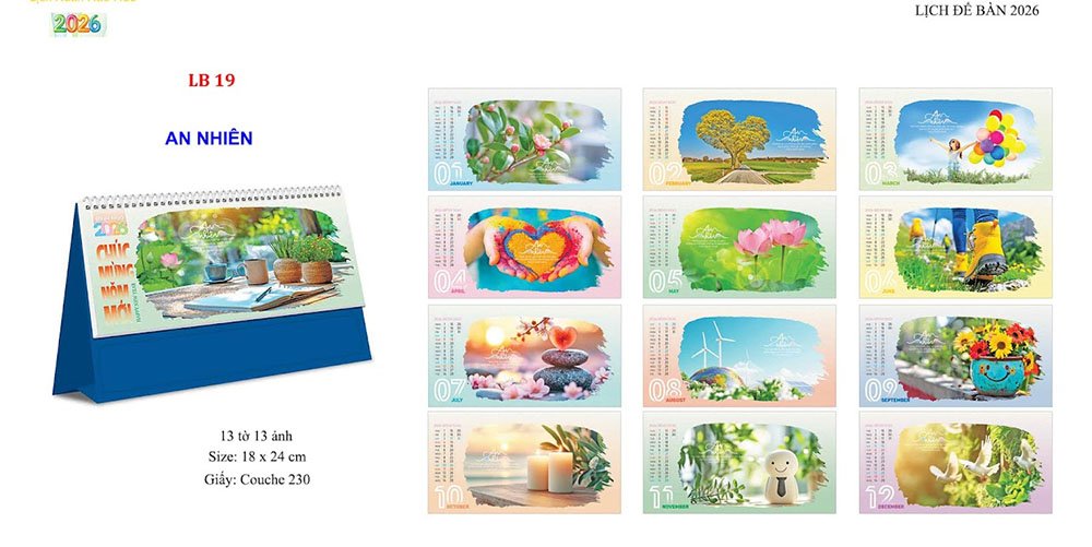 Mẫu lịch để bàn 2026 16