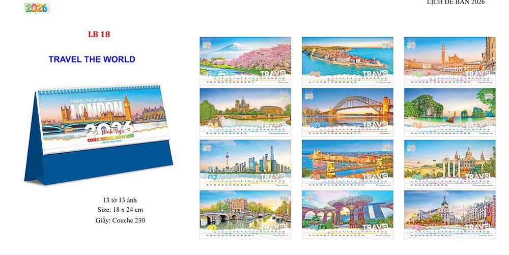 Mẫu lịch để bàn 2026 21