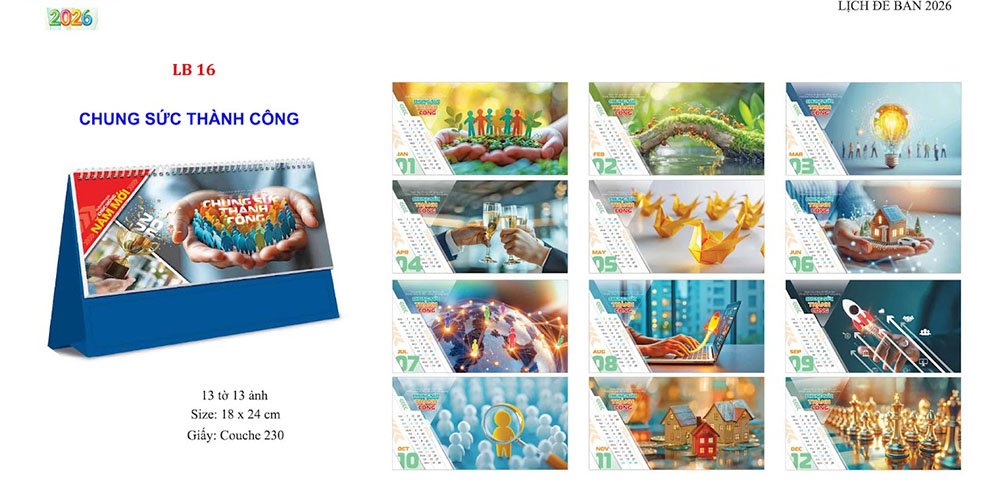 Mẫu lịch để bàn 2026 14