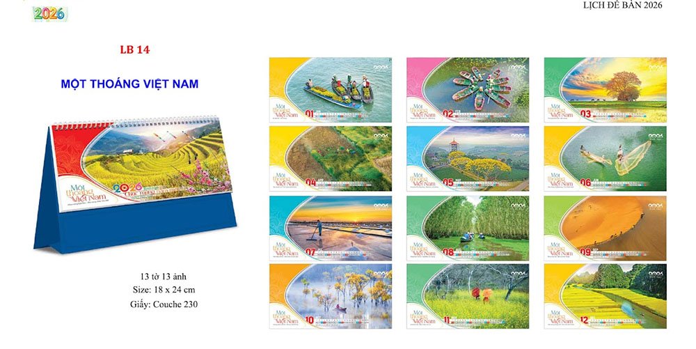 Mẫu lịch để bàn 2026 11