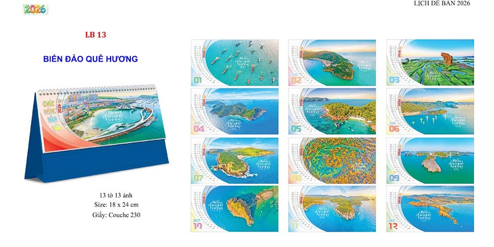 Mẫu lịch để bàn 2026 13
