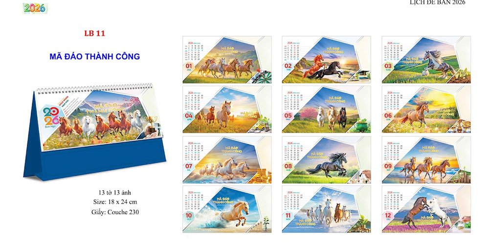 Mẫu lịch để bàn 2026 16