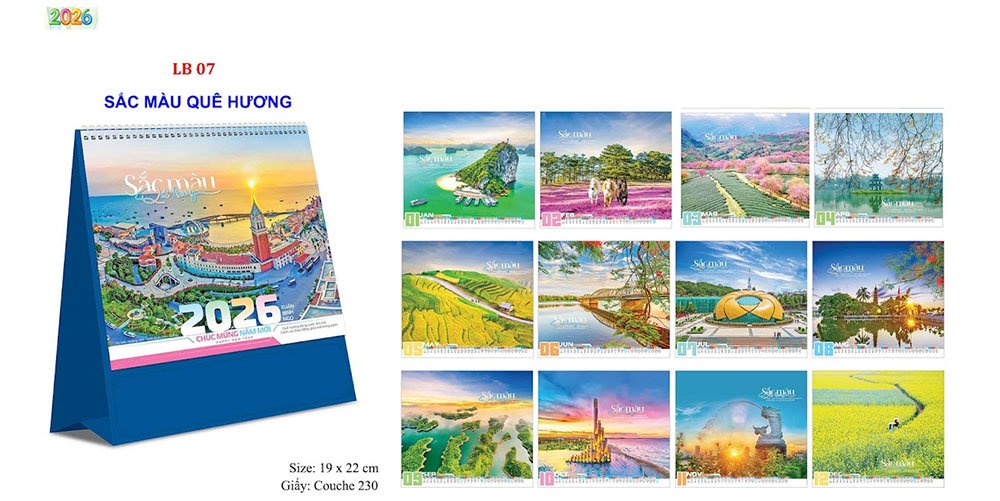 Mẫu lịch để bàn 2026 5