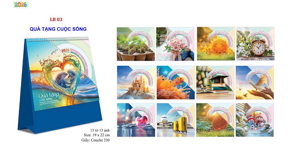 Mẫu lịch để bàn 2026 4