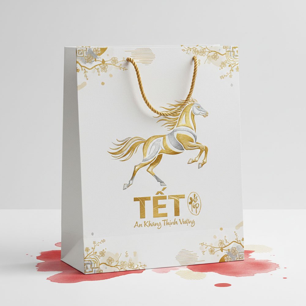 Xu hướng thiết kế túi giấy đựng quà Tết 2026 3