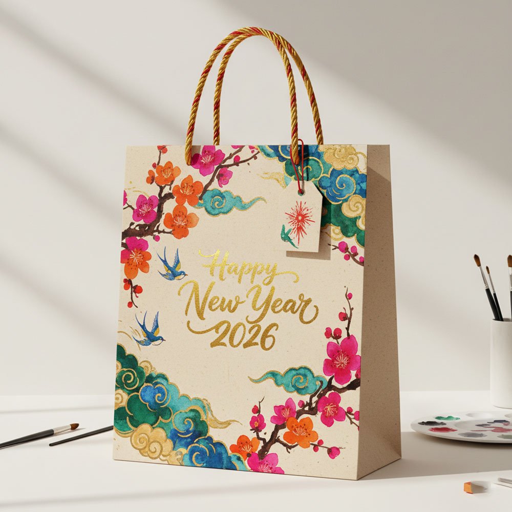 Xu hướng thiết kế túi giấy đựng quà Tết 2026