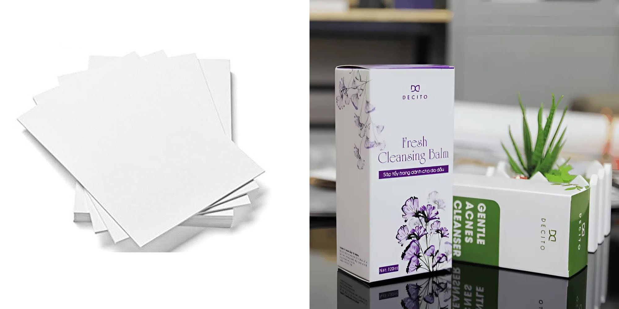 Giấy Ivory in hộp giấy