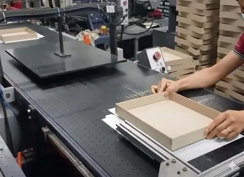 Bồi giấy – bế – dán in hộp giấy