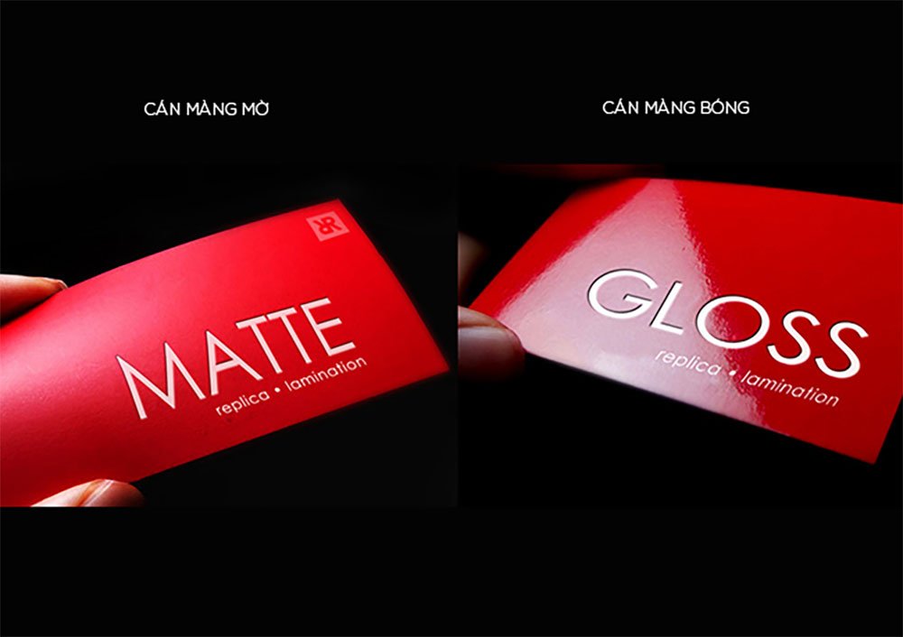 Cán bóng - Cán mờ in hộp giấy
