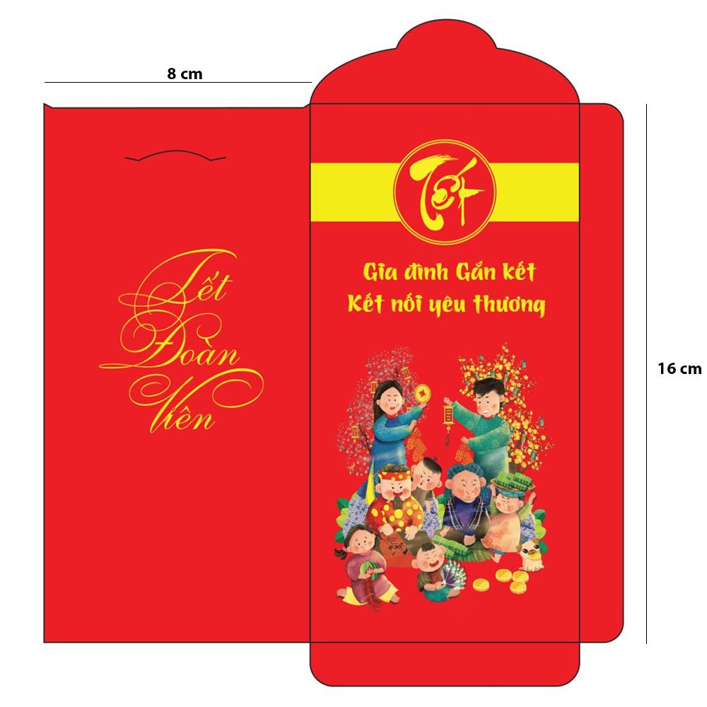 kích thước bao lì xì Tết