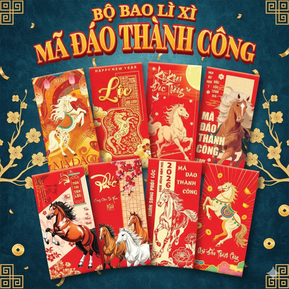 Mẫu bao lì xì Tết đẹp 32