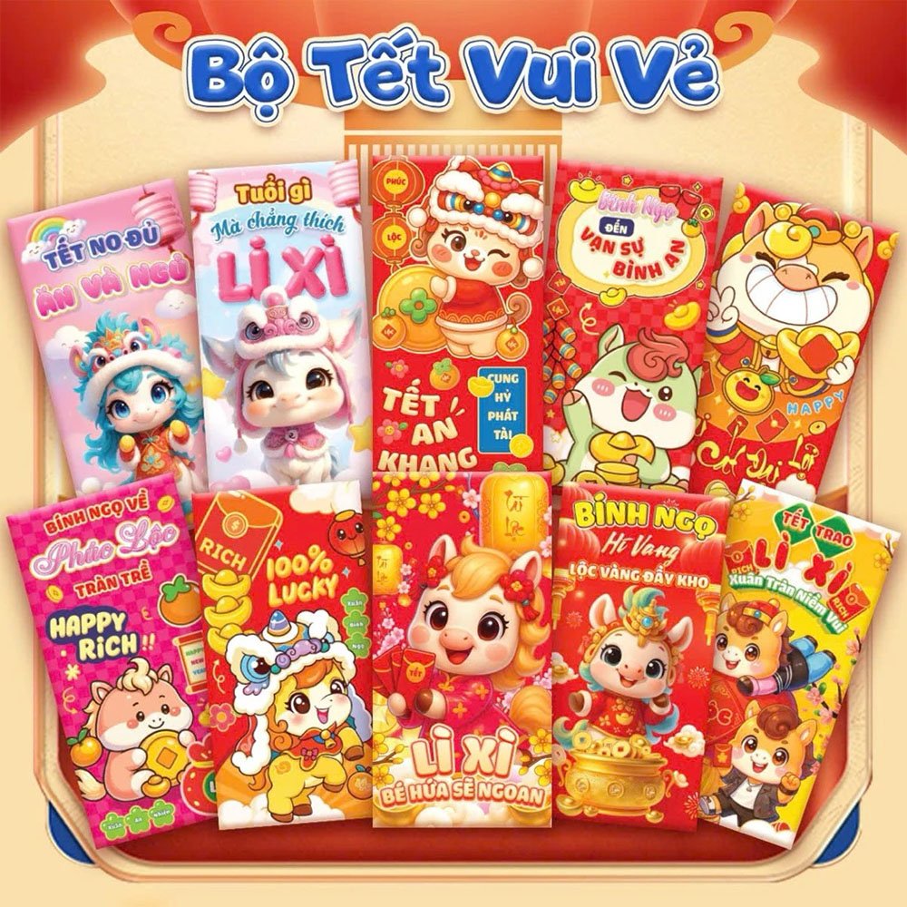 Mẫu bao lì xì Tết đẹp 24