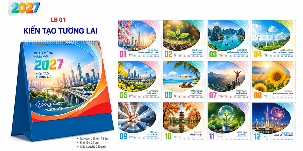 Mẫu lịch để bàn 2027 50