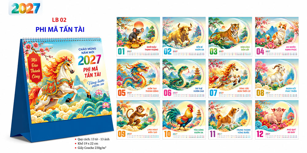 Mẫu lịch để bàn 2027 48