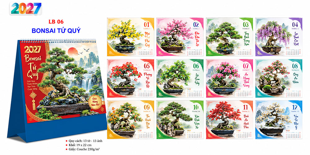 Mẫu lịch để bàn 2027 42