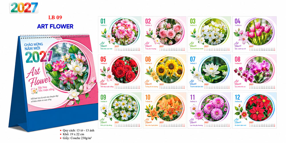 Mẫu lịch để bàn 2027 40
