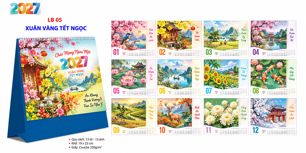 Mẫu lịch để bàn 2027 38