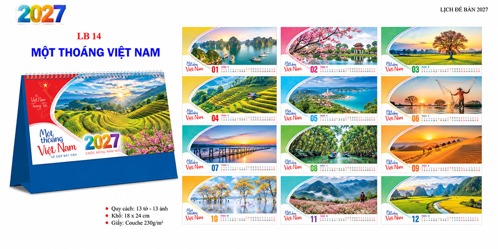 Mẫu lịch để bàn 2027 39