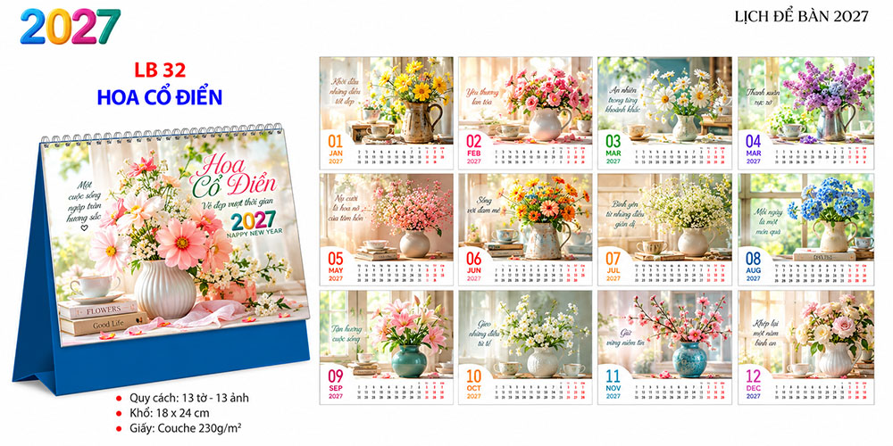 Mẫu lịch để bàn 2027 18